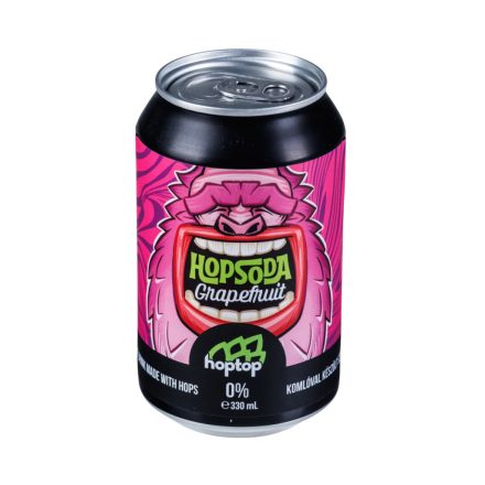 Hopsoda Pink Grapefruit 0% – Komlóval készült szénsavas üdítőital