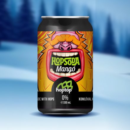 Hopsoda Mangó 0% – Komlóval készült cukormentes szénsavas üdítőital